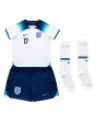 England Bukayo Saka #17 Replika Hemmakläder Barn VM 2022 Kortärmad (+ byxor)